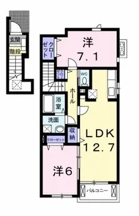 メゾンシャルマン A棟【2階】の間取り