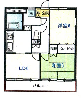 コーポ南町【2階】の間取り
