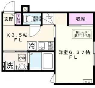 ラ・ラ・メルシェ【1階】の間取り