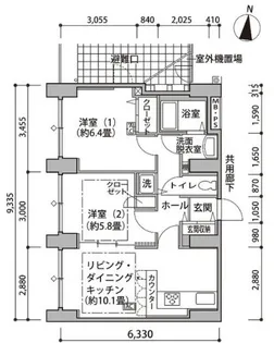 東雲キャナルコートCODAN14号棟【11階】の間取り