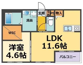 REGALEST武庫川III【1階】の間取り