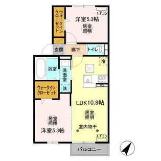 三の丸キャッスル B【1階】の間取り