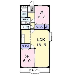 プレステージ大宮司【5階】の間取り