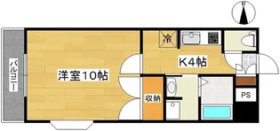 プロスペレ白萩【4階】の間取り