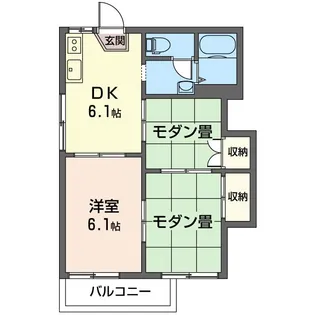 コーポ中尾【2階】の間取り