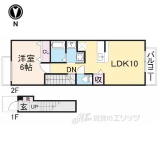 メイプルコート2【2階】の間取り