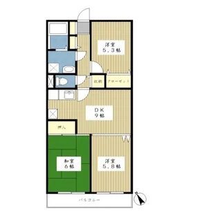 サンクレストKAWADAII【1階】の間取り