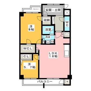 TRI-STAGE【6階】の間取り