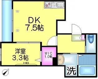 メゾン・ハッタンメ【1階】の間取り
