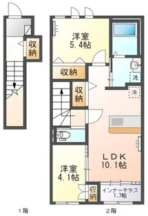 グランディスCOCO【2階】の間取り