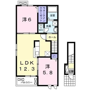 リヴェール・リッシュ II【2階】の間取り