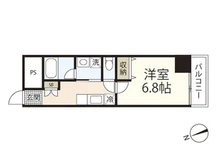 Pablo観音本町II【9階】の間取り