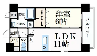 プレサンス名古屋STATIONサティナ【3階】の間取り