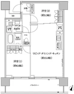 パークハビオ渋谷本町レジデンス【4階】の間取り