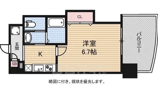 Luxeドーム前1【7階】の間取り