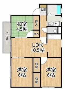 ドミールF【1階】の間取り