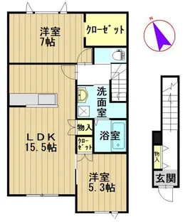 パークサイドもみじ【2階】の間取り