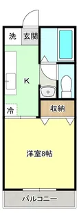 ドミールつかさB【2階】の間取り