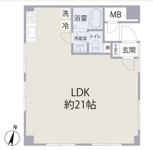 ウェルシャン白山【1階】の間取り