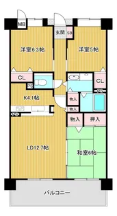 ユートピア大入【7階】の間取り