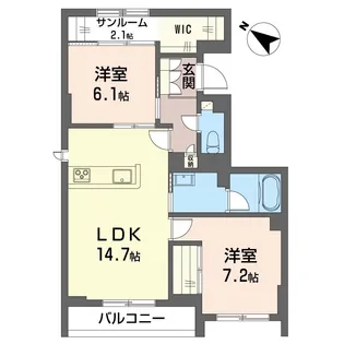 SHM ミア・カーサ スール【3階】の間取り