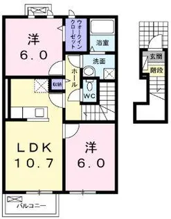 アトラスメゾン B棟【2階】の間取り