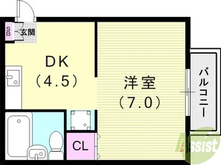モンテ老松【2階】の間取り