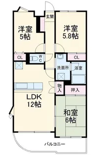 コリーヌアンソレイエ【4階】の間取り