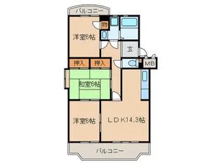 サニーコート庄名【2階】の間取り