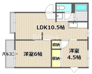 サザンハイツ【1階】の間取り