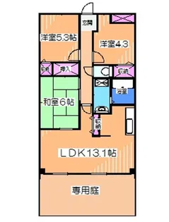 カサ・デ・ソル【1階】の間取り