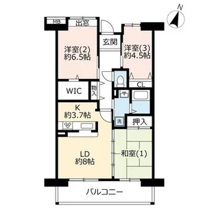 URアーベイン大宮【6階】の間取り