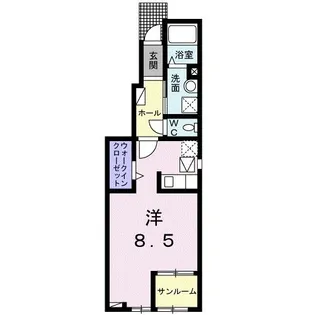 パラッツォ ヴィヴィ【1階】の間取り