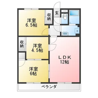 クリアビューパレス【3階】の間取り