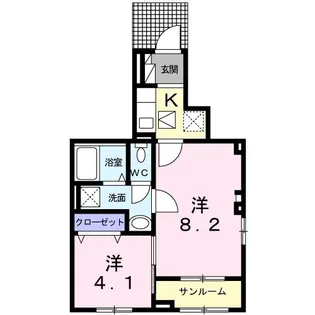 メゾン・ド・シエル【1階】の間取り