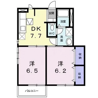 ソレアード 文久【1階】の間取り