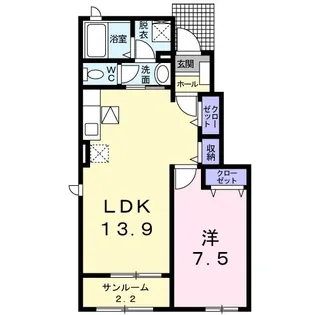 T・フロムI【1階】の間取り