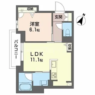 フォーチュネラ【3階】の間取り