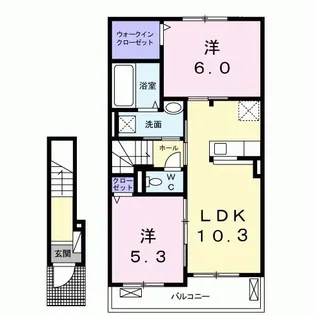 カサブランカ【2階】の間取り