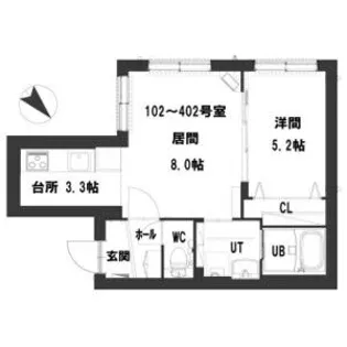 カームシティ821‐II【1階】の間取り