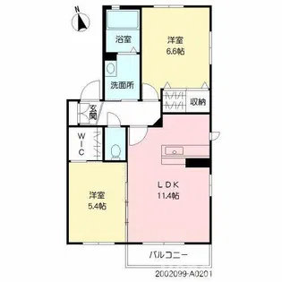 シャーメゾン・ガーデンズ S棟【2階】の間取り
