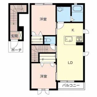 ラ・フルール III【2階】の間取り