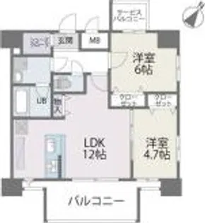 MODERNPALAZZO博多デュオグランデWEST【10階】の間取り
