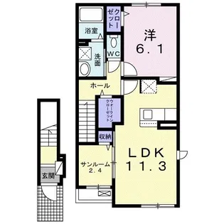 メゾン プルミエールA【2階】の間取り