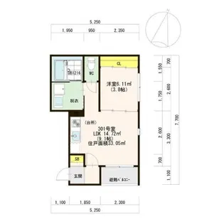 ラファータ名駅【3階】の間取り