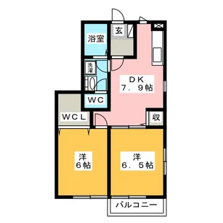 メゾンラフレシール【1階】の間取り