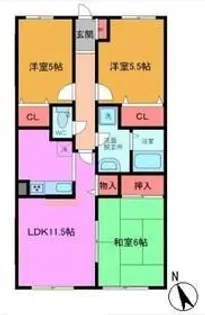 ラ・メール【1階】の間取り