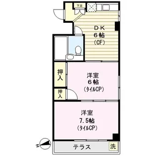 日東ハイツ【1階】の間取り