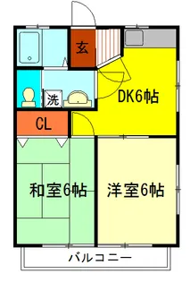 かしわハイツ【2階】の間取り