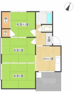 村中ハイツ【3階】の間取り